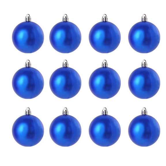 Blue 12 Piece Christmas Ornament Set Featuring 3Cm Electroplated Plastic Balls For Tree And Home Decoration
