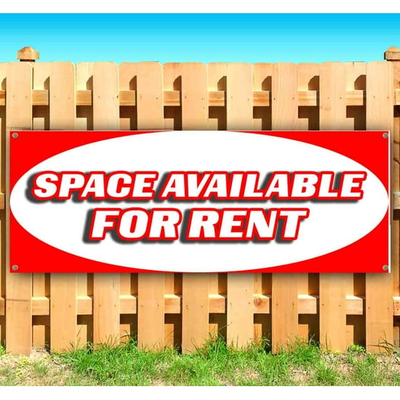Space Available For Rent 13 oz Vinyl Banner With Metal Grommets