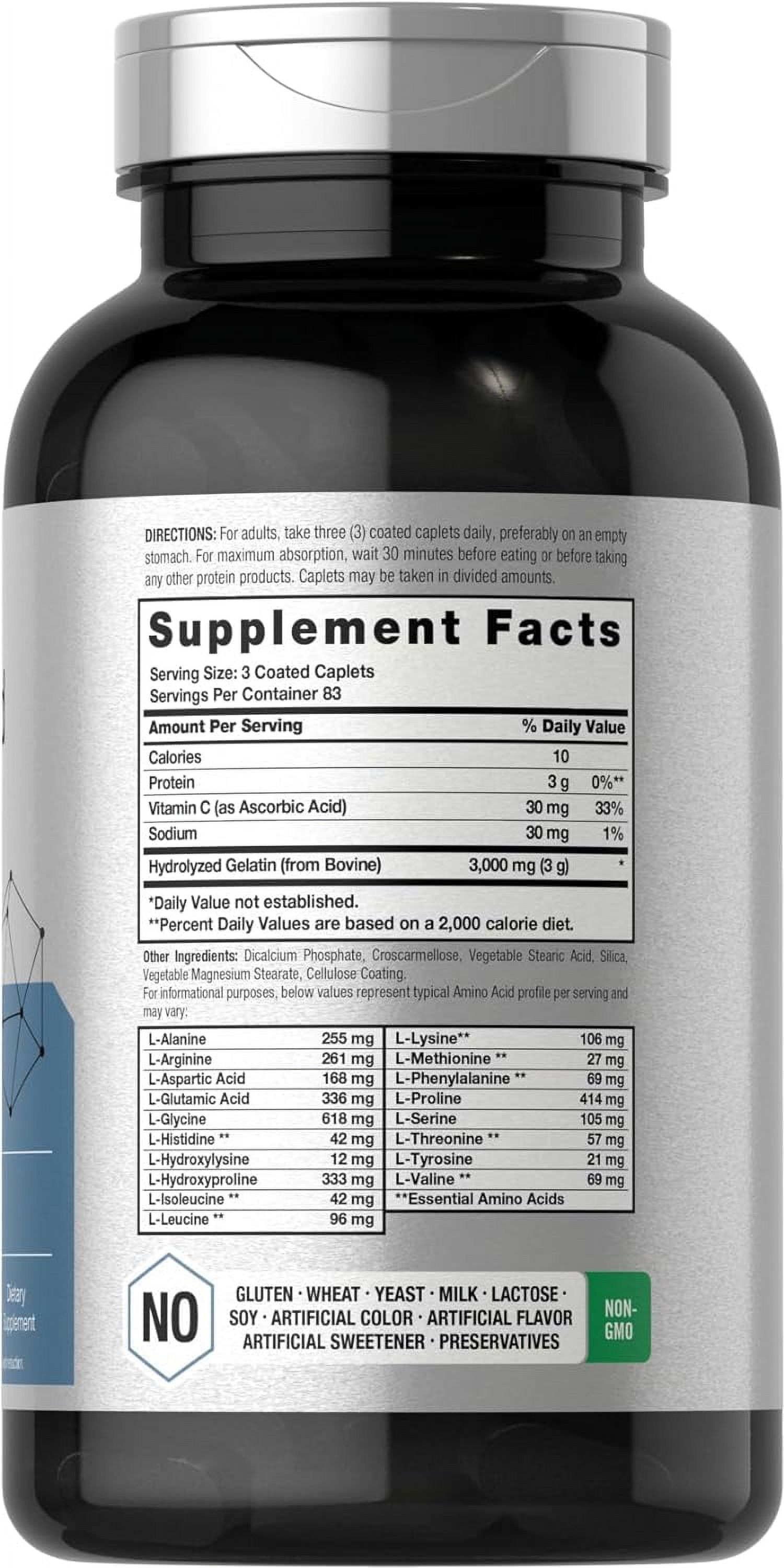 Amino Acid Complex 3000mg | 250 Caplets | by Horbaach - image 2 of 7