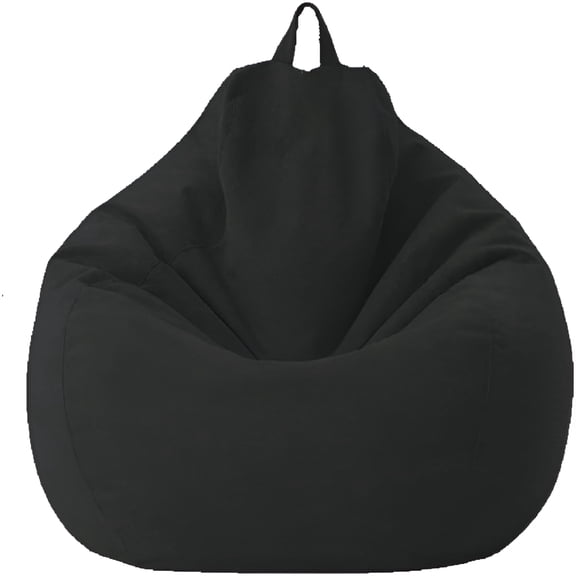 XIBUFE 2026 New Bean Bag Chair Cover for Kids and Adults,Sturdy Zipper Beanbag Case,Sack Bean Bag,Zipper Storage Beanbag(No Filler)For Organizing Children Plush Toys Lazy Sofa Chairs(Black,S)