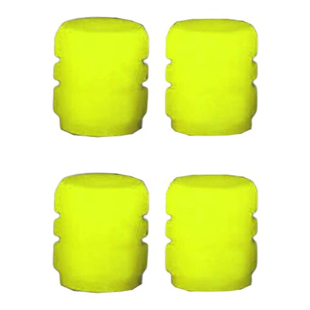 Speravity Paquete de 4 tapas universales para válvula de neumático de coche, llanta de rueda de plástico luminosa, cubierta brillante, Vehículos, repuestos y accesorios Mis Amarillo