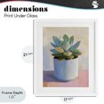 thumbnail image 4 of Stupell Industries Contemporary Succulent Plant in White Pot White Framed Print Under Glass, 17 x 21, by The Prints Vibe, 4 of 8