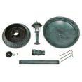 thumbnail image 6 of Art & Artifact Solar Lamp Post Bird Bath - Weather Resistant Outdoor Pedestal LED Lighted Birdbath, Flower Planter - Verdigris Finish, 6 of 7
