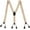 Beige-btn, variant on Men's Split Button Braces Y Shape Trimmed Button End Tuxedo Adjustable Straps Elastic Suspenders - 3.5 cm wide
