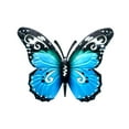 thumbnail image 2 of Escultura colgante de mariposa creativa, decoración de pared de metal de estilo europeo de hierro decorativo a prueba de lluvia para cafetería, boda, , Azul Macarena Arte de pared colgante, 2 of 8