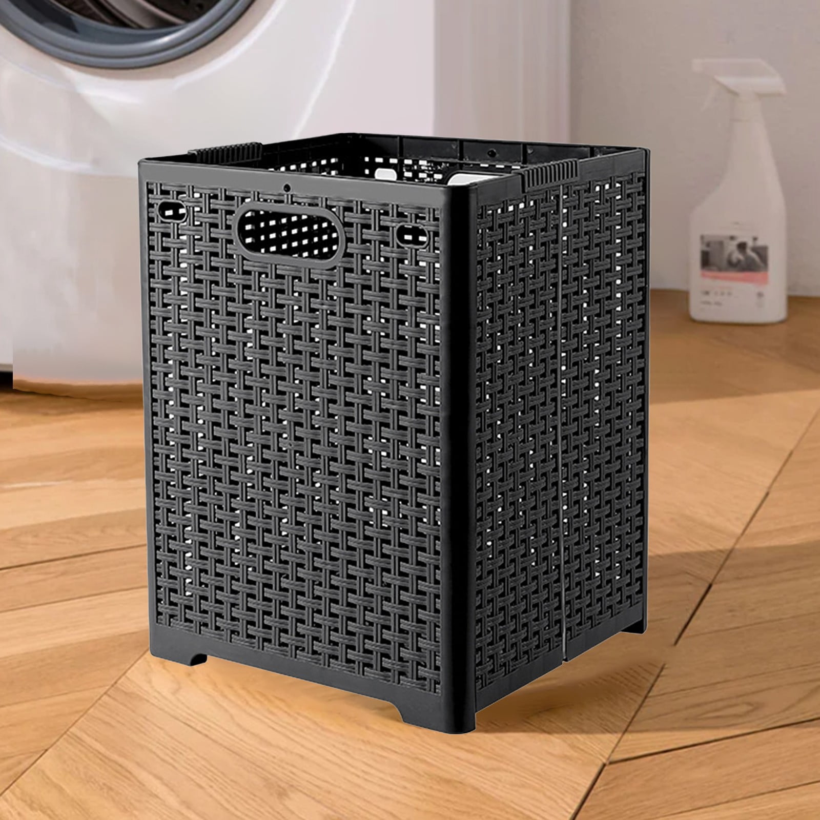 XGFHYJEH Dirty Clothes Hamper, Collapsible Laundry Basket with Handles, Foldable Laundry Bag, Decorative Storage Container, Folding Big Washing Bin for Bedroom, Entryway, Bathroom