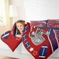 thumbnail image 5 of Feelyou Teal Football Helmet Bedding Comforter Set for Boy, Red Blue Rugby Soccer Twin Comforter Sets, Cartoon Stars Print Reversible Bedding Set, Luxury Bedroom Decor, 2 Pieces, 5 of 9