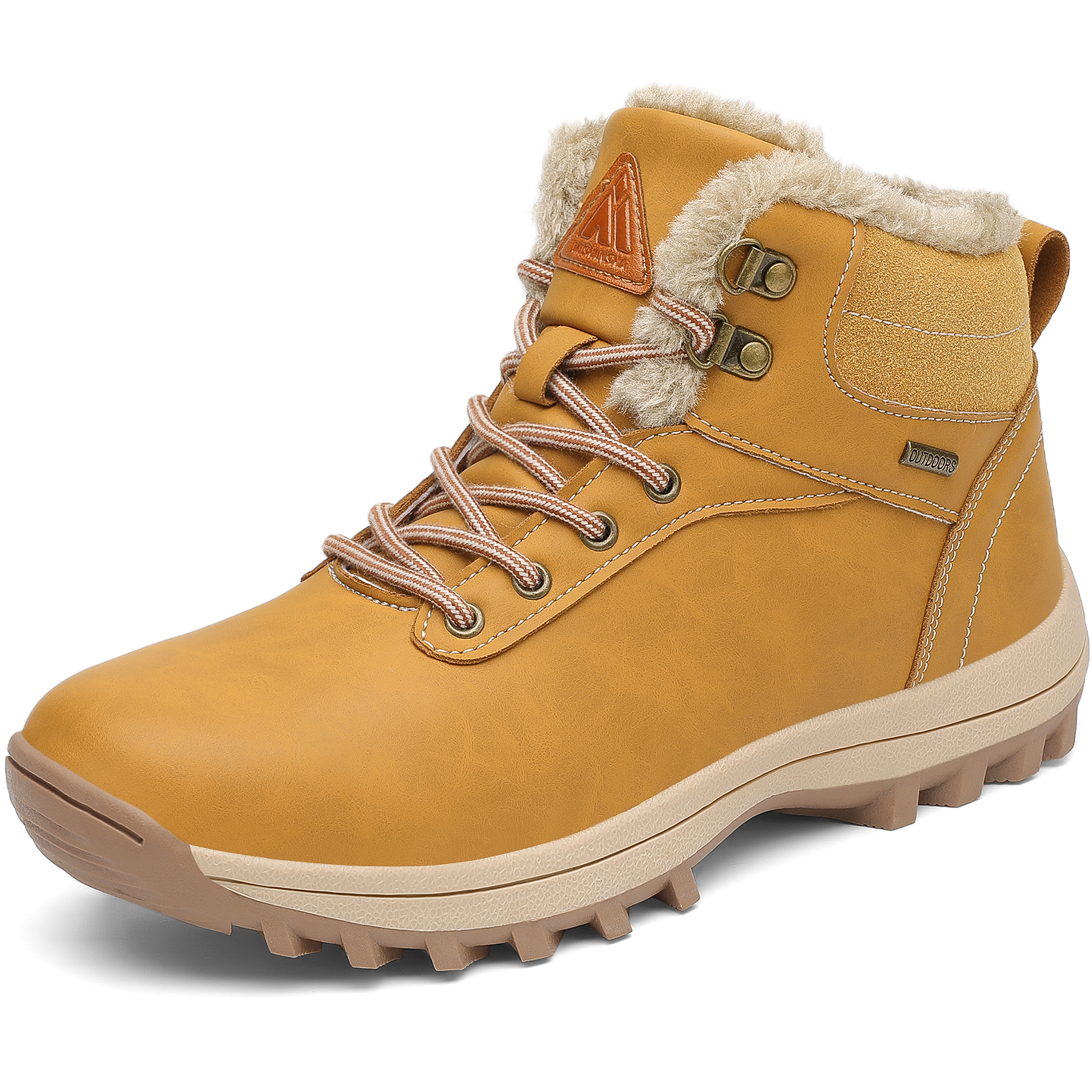 Mishansha Dames Winterschoenen - Waterdicht, Antislip, Warme Bontlaarzen Met Veters