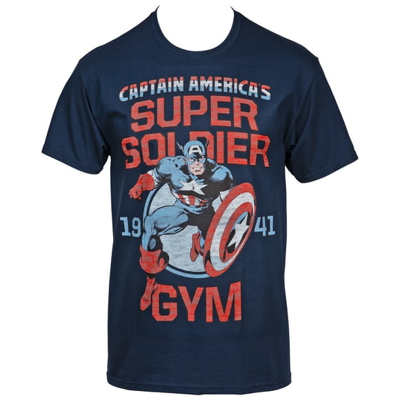 Marvel Captain America Super Soldier Gym Est. 1941 T-Shirt-2XLarge
