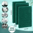 thumbnail image 3 of BAODELI Heavy Duty Scouring Pads 100 Pcs Non Scratch Household Scrub Pads for Cleaning Reusable Pan Scrubber Anti Grease Scrubbing Pads for Dish Kitchen Metal Grills, 4.3 x 3 x 0.3 in (Green), 3 of 6