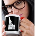 thumbnail image 2 of 3drose, Home Sweet Home Inside the State of Idaho. Black Background., 15oz Two-tone Red Mug, 2 of 6