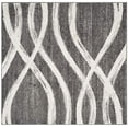thumbnail image 3 of SAFAVIEH Adirondack Collection ADR125R Modern Wave Distressed Non-Shedding Living Room Bedroom Dining Home Office Area Rug, 8' x 8' Square, Charcoal / Ivory, 3 of 4