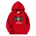 thumbnail image 3 of Sudadera con capucha para niñas y niños, sudadera de manga larga con cuello redondo y estampado de moda, jersey con bolsillo, sudadera de poliéster para niñas, 3 of 8