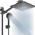 thumbnail image 2 of Sistema de ducha fija de acero inoxidable negro, conjunto de ducha fría y caliente de alta presión montado en la pared, conjunto de accesorios de baño, ducha, 2 of 5