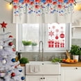 thumbnail image 6 of 2 Pack Valances for Windows, Blue Red Flowers Window Valances for Living Room/Bedroom/Bathroom, Elegant Spring Floral Butterfly Rustic Light Filtering Kitchen Curtain Valance 54"W x18" L, 6 of 9