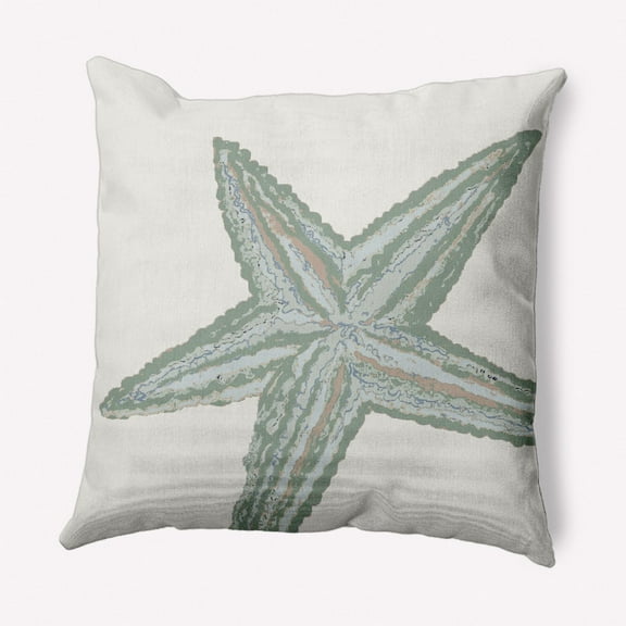 E by Design Large Starfish Nautical Indoor/Outdoor Throw Pillow