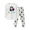 thumbnail image 1 of WEAIXIMIUNG Ensemble de Pyjama à Manches Longues Confortable et Élégant pour Enfants 5-6 Ans, 1 of 7
