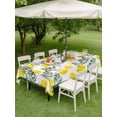 thumbnail image 4 of Outdoor Tablecloth with Umbrella Hole for Patio/Picnic/Party/Camping, Yellow Lemon Waterproof Table Cloth Rectangle Table Cover Washable, Summer Tropical Plants Green Leaves Botanical (54"x 80"), 4 of 9