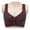 Purple, variant on purcolt Front Closure Wire Free Bras for Women, Plus Size Push Up Bra Full-Coverage Shaping Brassiere Comfy Lightly Breathable Bralettes Fashion Print Vest Style Underwear for Everyday Wear