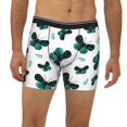 thumbnail image 2 of Men'S Boxer Briefs, Black Butterflies Soft And Breathable Mens Underwear Boxer Briefs With Widen Waist, 2 of 2
