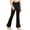 A Black, variant on iiniim Kids Girl's Bootcut Leggings High Waist Soft Stretch Yoga Pants Wide Leg Flare Pants Bell Bottoms Size 5-14 Brown 11-12