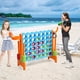 thumbnail image 4 of Set Conecta 4 Gigante Costway para Niños y Adultos Juego de Exterior con Canasta y Juego de Lanzamiento de Anillos 42 Piezas Naranja, 4 of 10