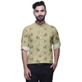 thumbnail image 4 of BESTMAN Chemise Col Mandarin Imprimée Kurta Courte Décontractée Ethnique pour Hommes, 4 of 6