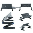 thumbnail image 4 of Amdohai Aluminium Adjustable Laptop Stand Lightweight Portable Laptop Table Office Laptop Riser Standing Desk with 2 Cooling Fans & Mouse Pad Sofa Couch Bed Tray, 4 of 8