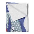 thumbnail image 2 of Christmas Soft Flannel Fleece Blanket, Snowman and Funny Gnome Colorful Cartoon Design Snowing Starry Night, Cozy Plush for Indoor and Outdoor Use, 50" x 60", Dark Violet Multicolor, by Ambesonne, 2 of 5