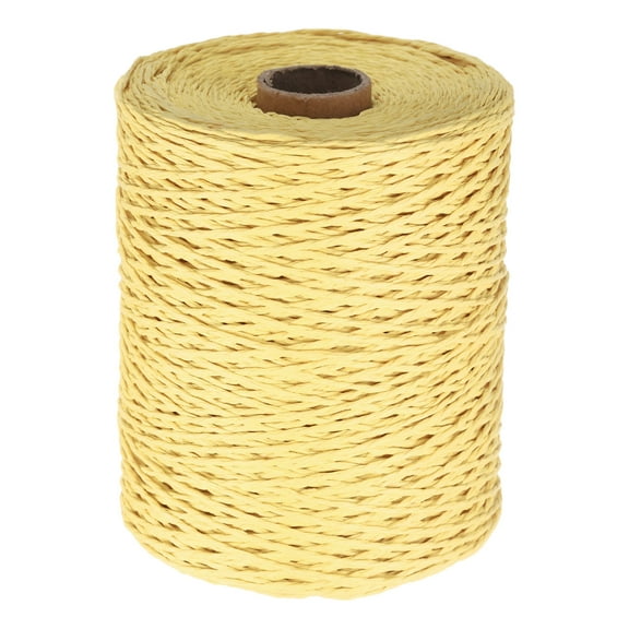Uxcell 328 Yards Raffia Ribbon, 2mm Raffia Twine Wrapping Ribbon Paper String Craft Wire for Gift Wrapping DIY Projects Flower Bouquet Making Decoration, Beige