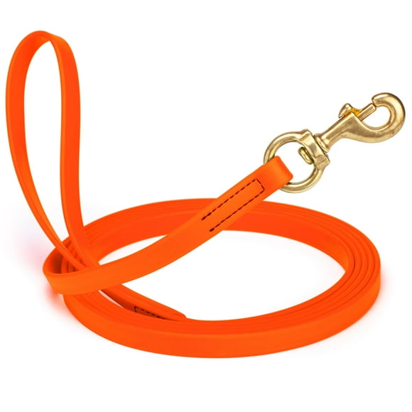 Viper Biothane Working Tracking Lead Leash Long Line for Dogs 2 Colors and 6 Sizes, Hunter Orange, 5/8" x 15ft,