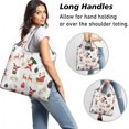 thumbnail image 2 of 5 Pack Foldable Shopping Bag,White Christmas Santa and Gift Pattern Reusable Grocery Bags with Pockets,Large Reusable Tote Bags with Handles Waterproof & Lightweight, 2 of 6