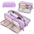 thumbnail image 2 of Large Capacity Three Layer Pencil Case, Multi Compartment Zipper Stationery Storage Bag, Portable Pen Pouch with Separate Slots for Office Desk Supplies, 2 of 4