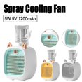 thumbnail image 2 of Ventilador de niebla de agua para el hogar, 5W, 5V, 1200mAh, modos potentes suaves, Control de un botón, velocidad ajustable, dirección del flujo de aire, tanque de agua grande Fivean unisex, 2 of 2