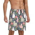 thumbnail image 2 of Balery Llamas Pantalones cortos de pijama de punto de algodón para hombre con cinturilla y bolsillos-Large, 2 of 6