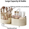 thumbnail image 4 of Niulife 360 Rotating Makeup Organizer for Vanity Large Capacity Cosmetic Storage Case,Dresser Make Up Organizer Holder for Bedroom Bathroom and Countertop,2 Tiers White, 4 of 7