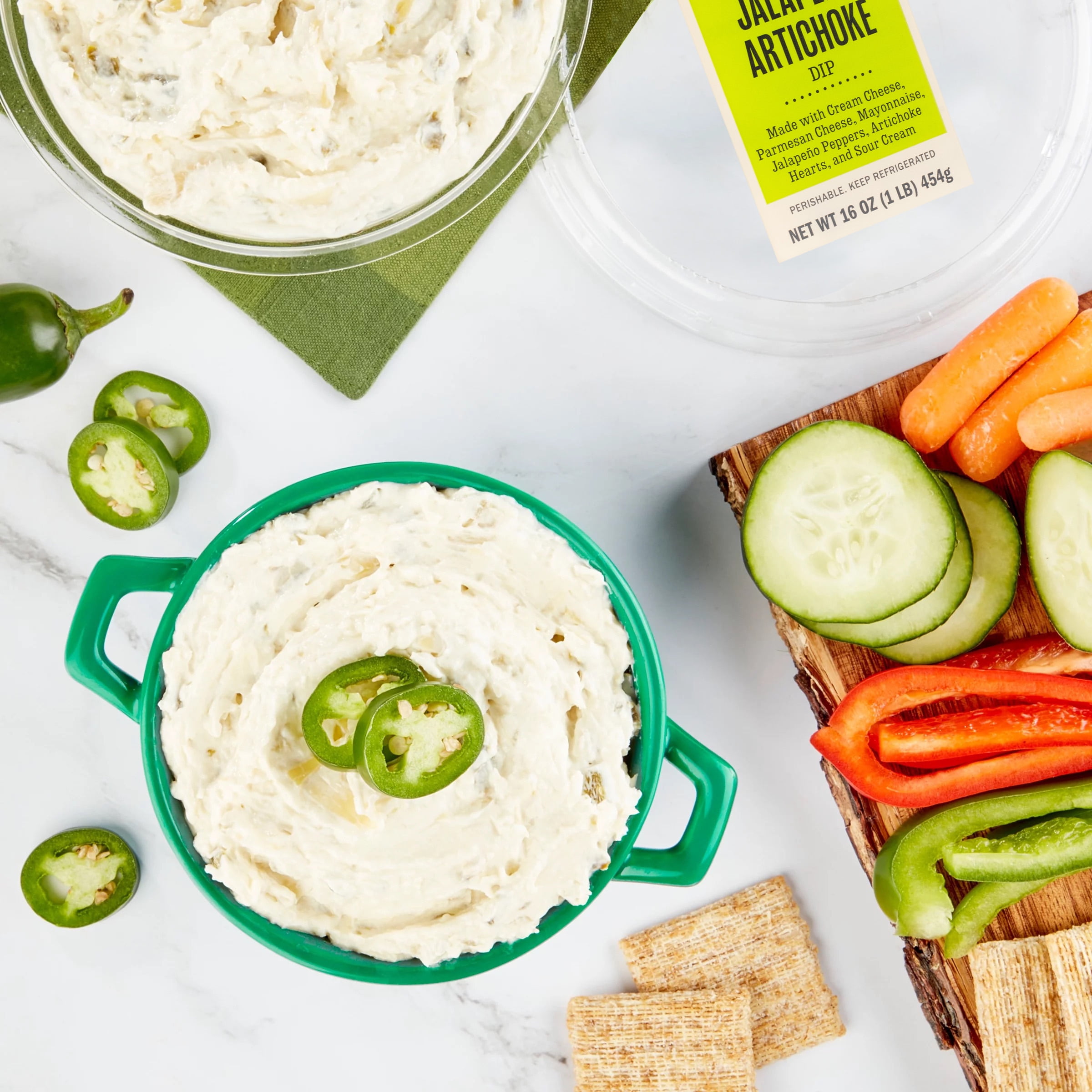 Marketside Jalapeño Artichoke Dip, 16 oz, 1 Count (Refrigerated)