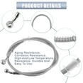 thumbnail image 3 of 39.37" Length 10mm ID Motorcycle Hydraulic Brake Line Oil Hose Pipe Stainless Steel Braided Cable for ATV Silver Tone, 3 of 6