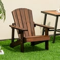 thumbnail image 4 of Costway Set of 2 Kid's Adirondack Chair Patio Wood High Backrest Arm Rest Outdoor Coffee, 4 of 8