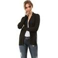 thumbnail image 4 of TheLovely Women & Plus Open Front Drape Classic Knit Cardigan With Pockets, 4 of 5