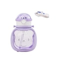 thumbnail image 2 of Botella de agua de verano para niños con diseño de astronauta y oso para actividades deportivas Violeta, 2 of 9