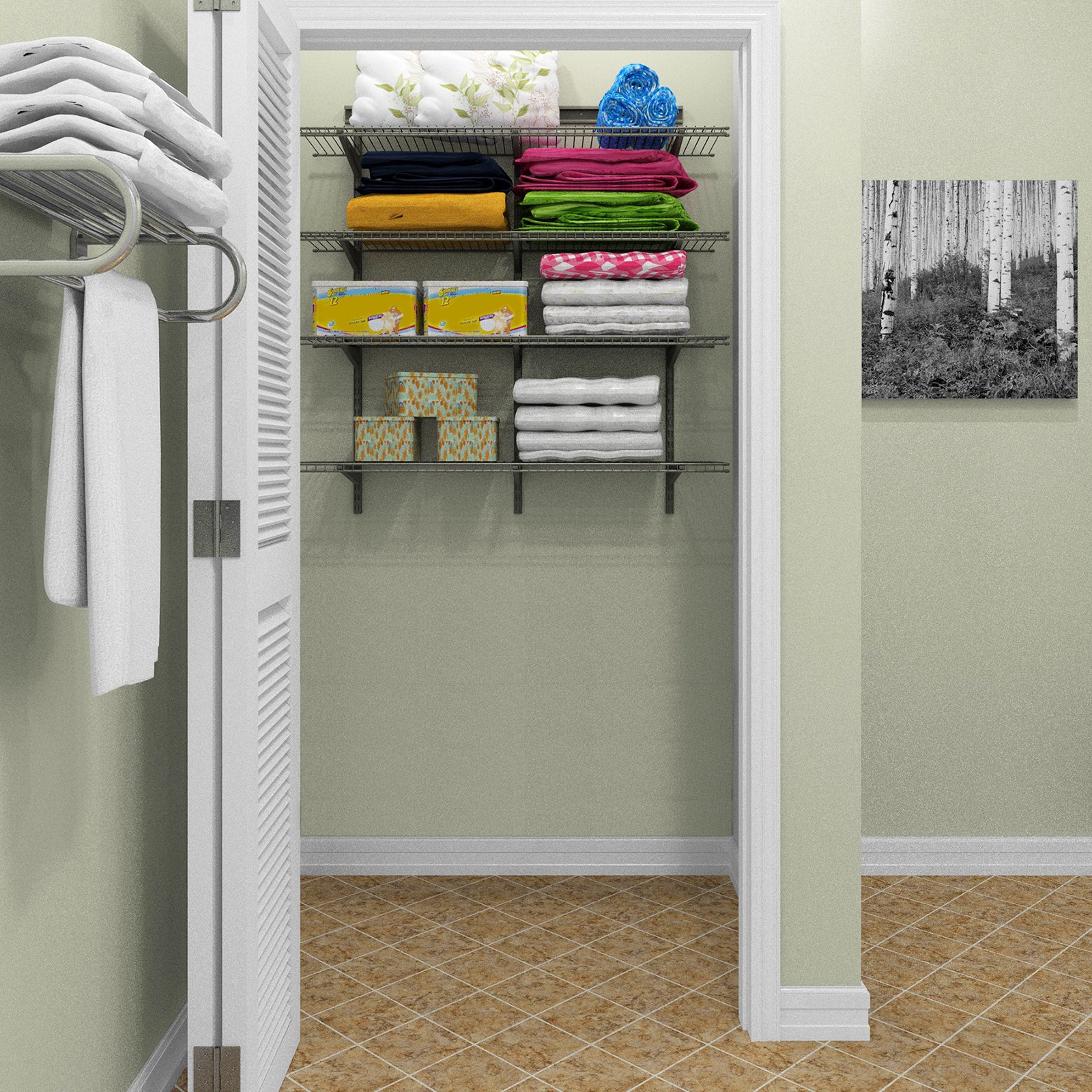 Closetmaid Shelftrack 4 Ft Wire Shelf Kit Walmart Com