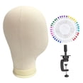 thumbnail image 3 of Cabeza de maniquí con soporte para pelucas, color , profesional, multiusos, base estable, lienzo para exhibición, secado de sombreros, gorras de 53 centímetros, 3 of 8