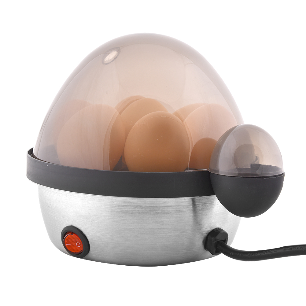 Sarapandan 7-Egg Boiler for Effortless Kitchen Cooking, EU Plug, 220-240V Stainless Steel Electric Egg Cooker