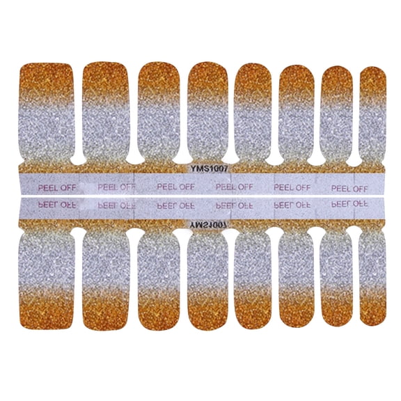 Nail Strips Glittery Coming up Rose Nail Star Stickers for Acrylic Nails Nail Stickers Glitter Gradient Color Full Wraps Polish Stickers Decal Strips Self-Ashesive Nail