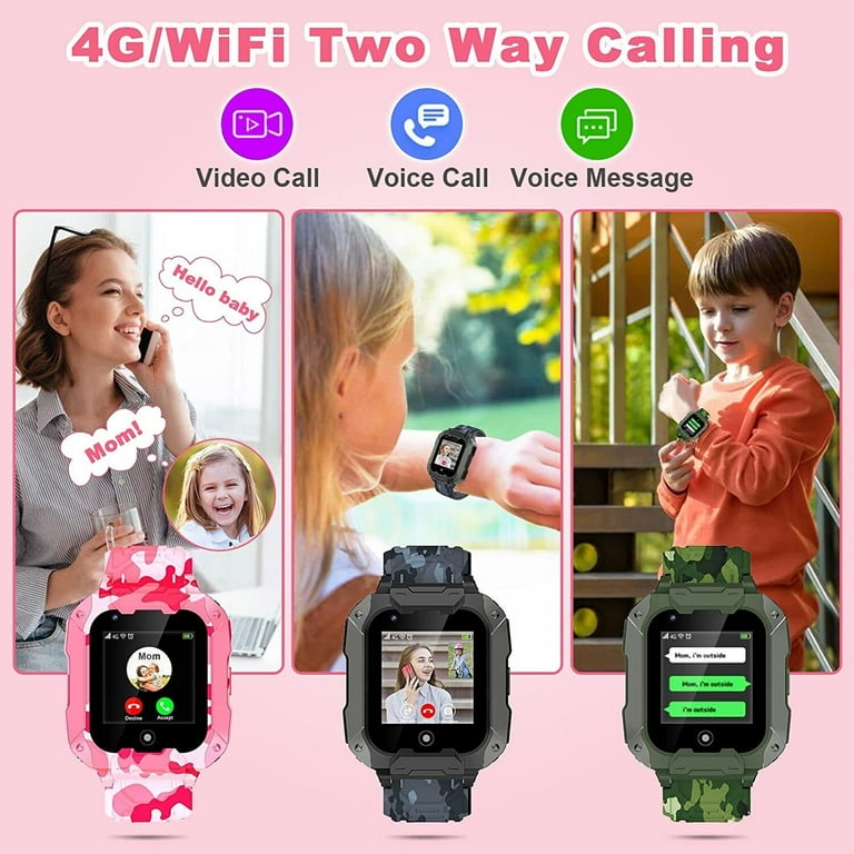 SHANNA Smart Watch for Kids, GPS Tracker Watch, 4G Smart Watch