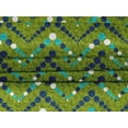thumbnail image 4 of oneOone Velvet Forest Green Fabric Chevron Geometric Sewing Material Print Fabric By The Yard 58 Inch Wide, 4 of 5