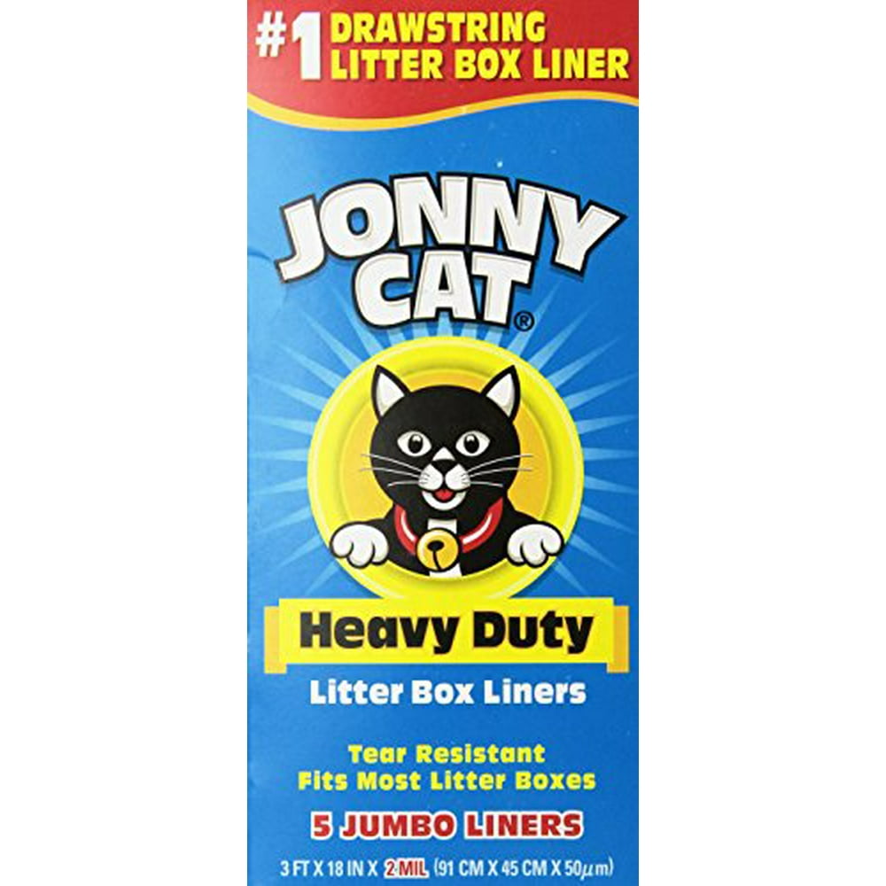 JONNY CAT Heavy Duty Litter Box Liners, Jumbo, 5 LinersBox Walmart