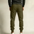 thumbnail image 3 of Zpzdpjkx Mens Tapered Sweatpants Drawstring Elastic Waist Cuffed Ankle Solid Tone Casual Street Workout Pants for Mens, 3 of 7