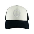 thumbnail image 1 of Gravity Threads White Peace Sign Adjustable Trucker Hat - Black/White, 1 of 2